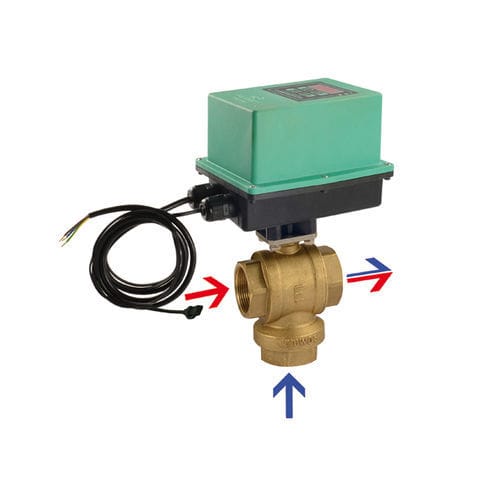 Válvula de bola - DIAMIXNFBV - Comparato Nello S.r.l. - con actuador eléctrico / IP67 / de latón
