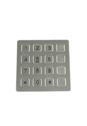 Teclado numérico 16 teclas - JR-KP-09 - J&R Technology Ltd - de pared / de acero inoxidable / antivandalismo