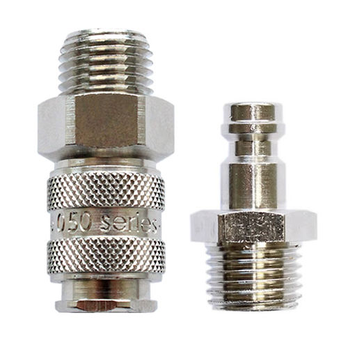 Racor hidráulico - 050 series - Kee Connections - para gas / rápido / de latón niquelado