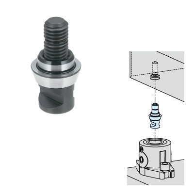 Perno de bloqueo para sistema de centrado y de embridado de punto cero modular - CP155 series - Imao Corporation - para máquina herramienta / con sistema de fijación múltiple / de gran precisión