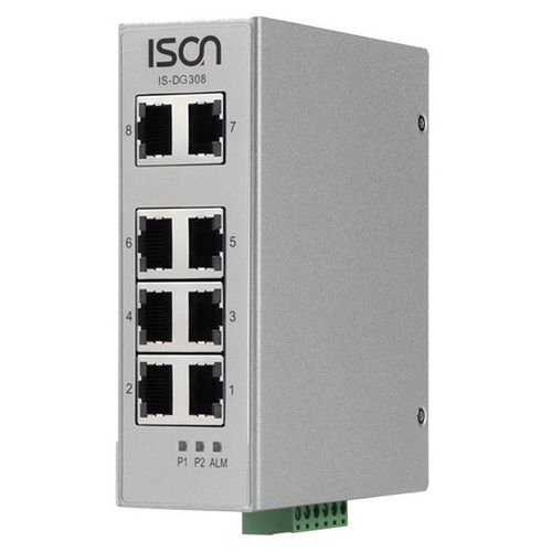 Conmutador Ethernet no administrable - IS-DG308  - ISON Technology Co., Ltd. - 8 puertos / de nivel 2 / en riel DIN