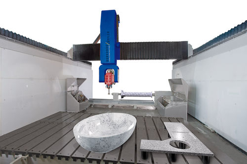 Centro de mecanizado CNC 6 ejes - BAZ 3000 - burkhardt-hensel - vertical / tipo puente / de corte