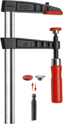 Sargento de tornillo - TG series - BESSEY Tool GmbH & Co. KG - de hierro fundido maleable