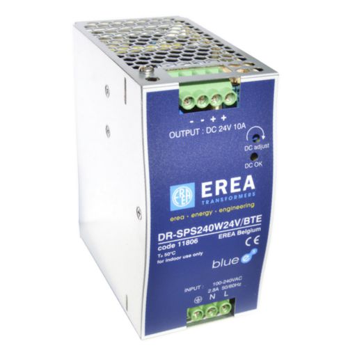 Transformador de alimentación eléctrica - DR-SPS240W24V/BTE - EREA Transformers - para la industria / monofásico / de baja tensión