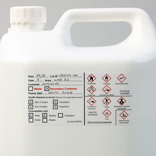 Etiqueta imprimible - Hazard Warning Labels - CILS International - adhesiva / para laboratorio