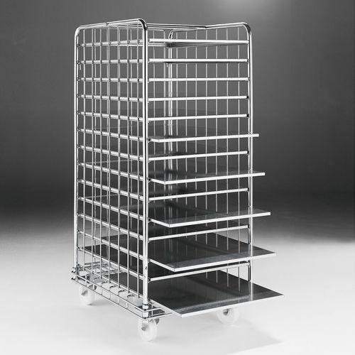 Roll-container para la industria agroalimentaria - Creaciones Marsanz S.A - con estantes / de metal