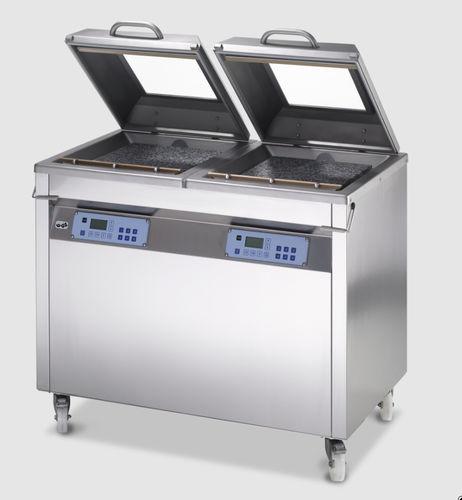 Máquina de acondicionamiento semiautomática - C 300 Twin - MULTIVAC Group - de doble campana / de vacío / con de film termorretráctil con barra de soldadura
