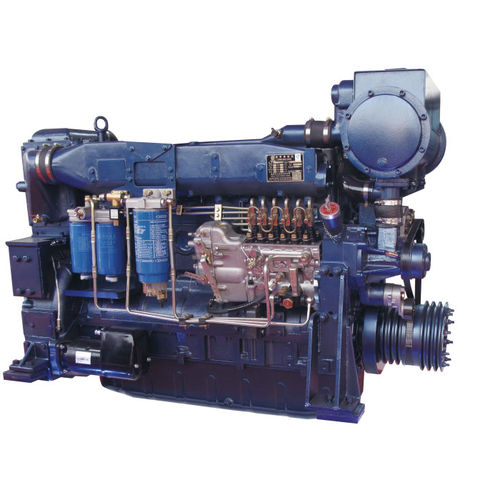 Motor diésel - WD10/12 series - Weichai Holding Group Co.,Ltd. - de 6 cilindros / en línea / marino