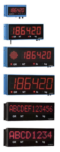 Indicador de pesaje con visualizador led - XR series - Avery Weigh-Tronix - empotrable / a distancia