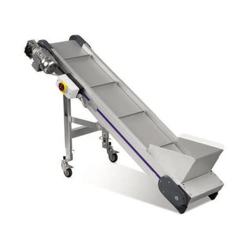 Transportador de cinta de charnela - ROOK - ROMA SRL - inclinado / de transporte / móvil