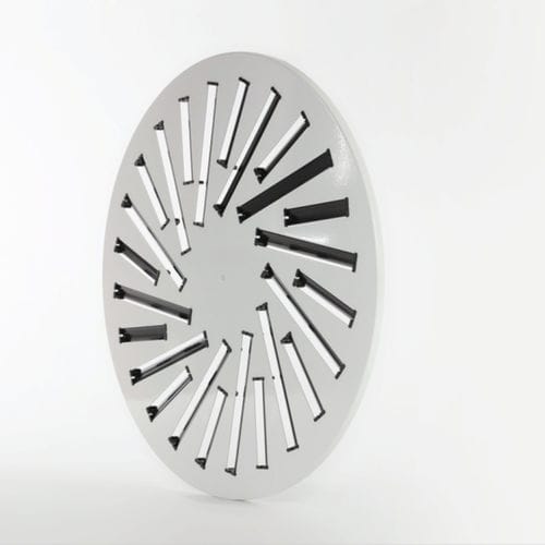 Difusor de aire circular - DAM12C series - TECNICA - empotrable / de inducción / de plástico