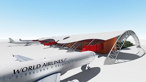 Hangar modular - Gaptek - para aviación / ISO 14001 / de grandes dimensiones
