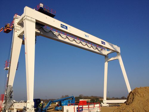 Pórtico en riel - BVS Cranes-BÜLBÜLOĞLU VİNÇ SAN. ve TİC. A.Ş. - para obra de elementos prefabricados / para grandes cargas / para aplicaciones especiales