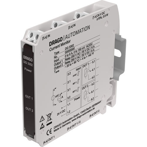 Controlador de corriente DC - DG 33 series - DRAGO Automation GmbH - montado sobre carril DIN / de la corriente residual