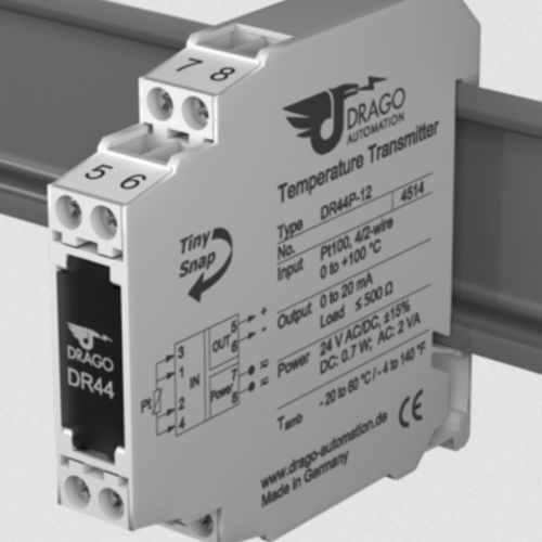 Transmisor de temperatura en riel DIN - DR 44 P - DRAGO Automation GmbH - Pt100 / 4 hilos / analógico