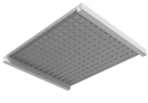 Riel de suspensión para estanterías - Shelf Grating inlaid with heat sink Sheet Metal Grating Version - Meiser