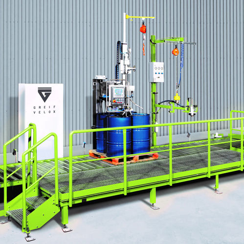 Sistema de llenado de bidones sobre paleta - R-DOS - GREIF-VELOX Maschinenfabrik GmbH - totalmente automático / semiautomático / IBC