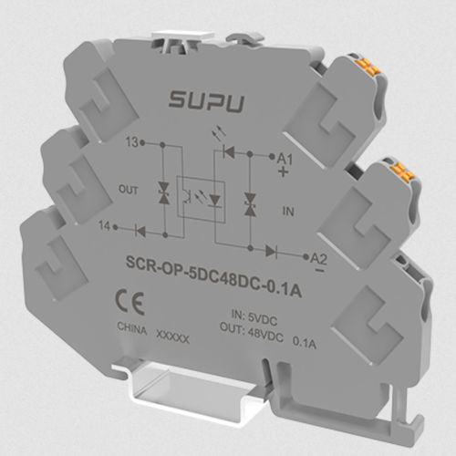 Relé estático DC - SCR-OP-5DC48DC-0.1A - Ningbo SUPU Electronics Co., Ltd. - AC / en riel DIN / de acoplamiento