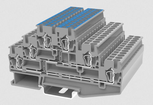 Bloque de conexión en riel-DIN - TCT2.5-2-GY-N - Ningbo SUPU Electronics Co., Ltd. - para conexión con muelle / de cobre / IEC