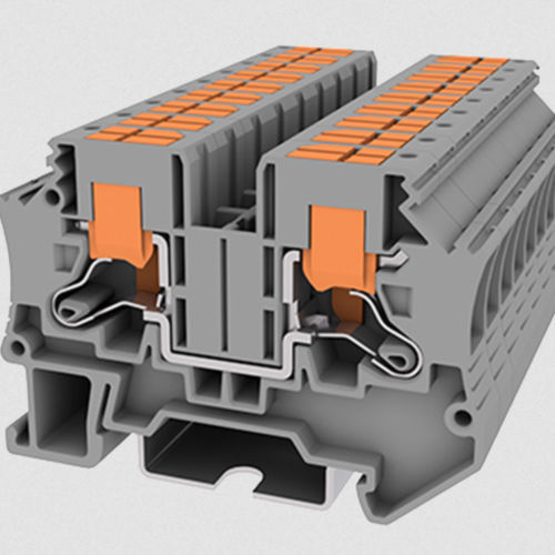 Bloque de conexión en riel-DIN - TPV6-2-GY - Ningbo SUPU Electronics Co., Ltd. - de muelle / push-in / de cobre