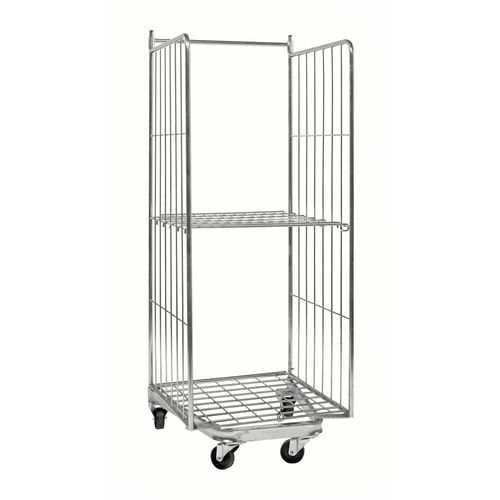 Roll-container multiusos - ROLL200 - Italiana Contenitori Srl - con estantes / de metal / 2 paneles