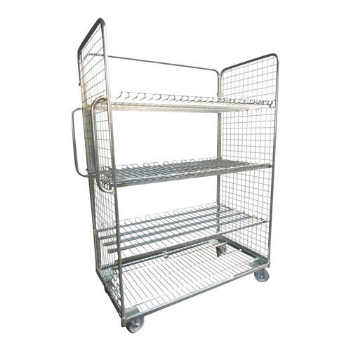 Roll-container para preparación de pedidos - ROLS127 - Italiana Contenitori Srl - con estantes / de malla metálica