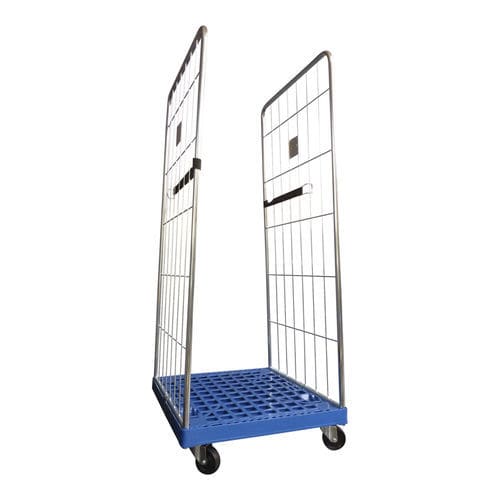 Roll-container con estantes - ROLL0020 - Italiana Contenitori Srl - de metal / con base de plástico