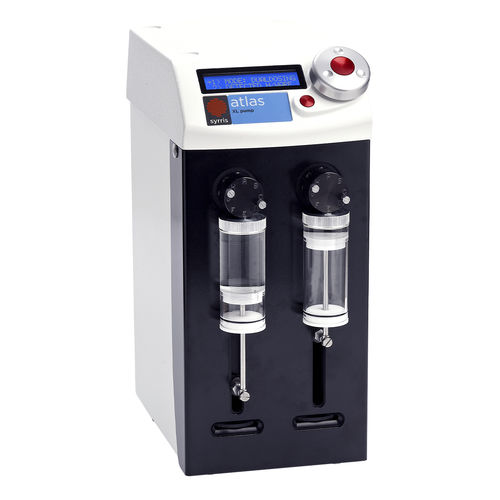 Bomba de dos jeringas - Atlas XL  - Syrris - para productos químicos / con motor paso a paso / móvil