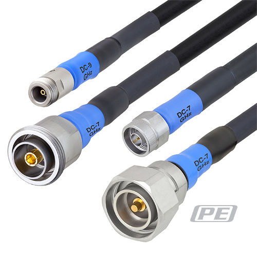 Arnés de cables eléctricos RF - PE3C40xx series - Pasternack Enterprises, Inc. - recto / en ángulo recto / robusto