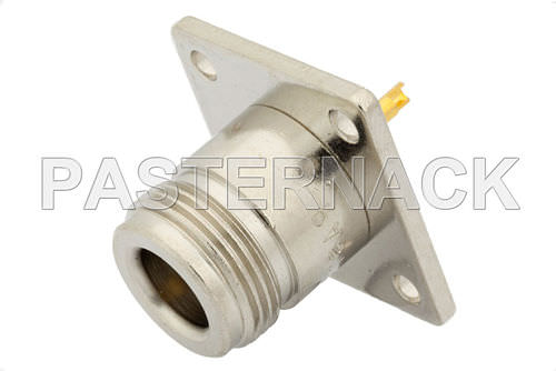 Conector RF - N series  - Pasternack Enterprises, Inc. - coaxial / rectangular / recto