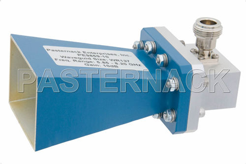 Antena de bocina - WR-137  - Pasternack Enterprises, Inc. - con adaptador / para guía de ondas