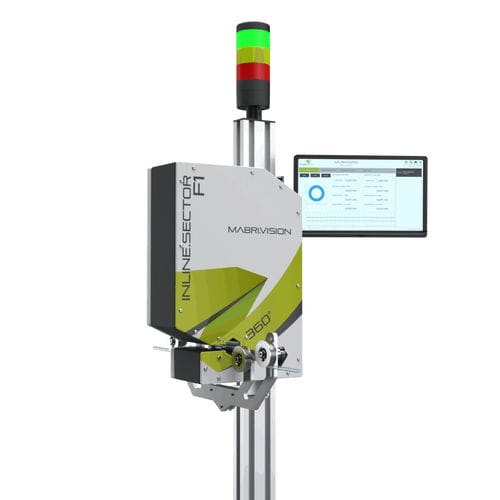 Medidor de espesores de la pared - INLINE.SECTOR F1 - Mabri.Vision GmbH Technologiezentrum am Europaplatz - para tubo de plástico / estacionario / sin contacto