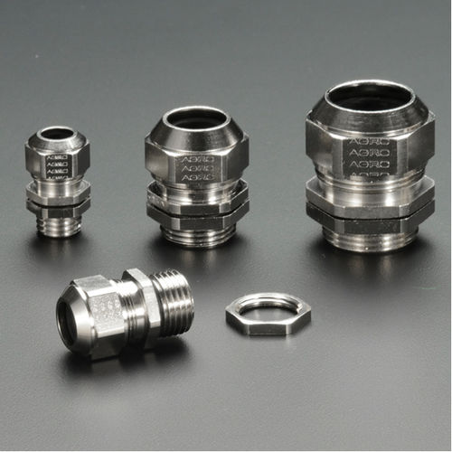 Prensaestopas de metal - AGM series  - TAKACHI Electronics Enclosure Co., Ltd. - IP68 / roscado / recto