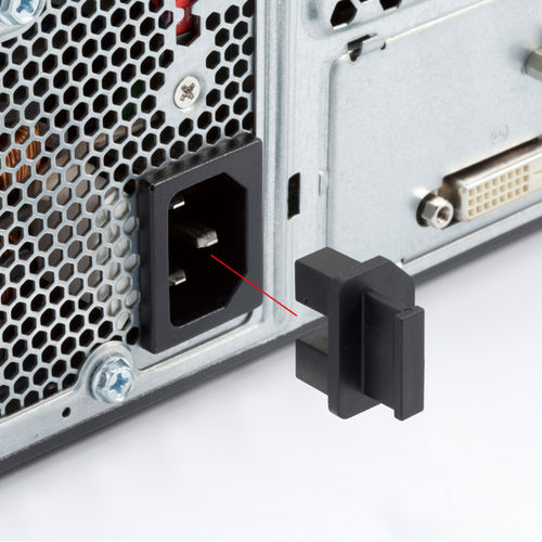 Tapón para toma de corriente - PLC-3TV series - TAKACHI Electronics Enclosure Co., Ltd. - rectangular / macho / de plástico