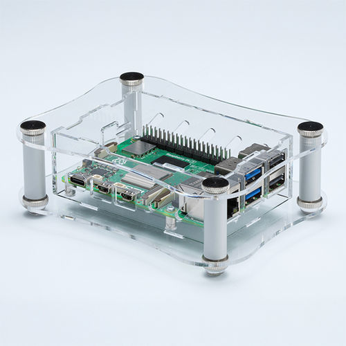 Caja de mesa - RPA series - TAKACHI Electronics Enclosure Co., Ltd. - hexagonal / de fibra acrílica / Raspberry Pi
