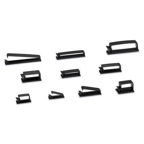 Abrazadera de cable de poliamida - FCU series - TAKACHI Electronics Enclosure Co., Ltd. - autoadhesiva / plano