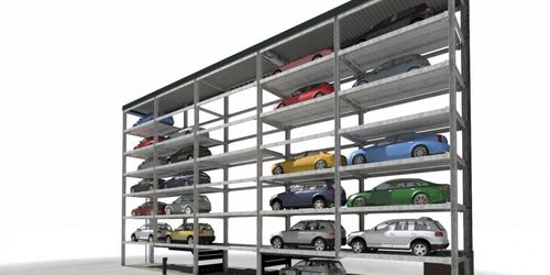Plataforma para coches deslizante - Slimparker 557 Tower - Otto Wöhr GmbH - multi-nivel