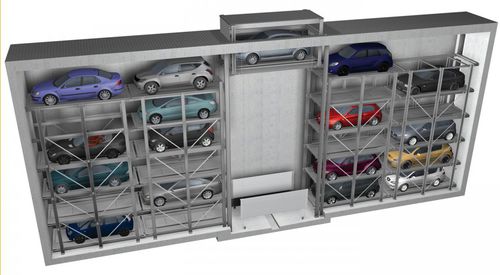 Plataforma para coches deslizante - Slimparker 557 Shaft - Otto Wöhr GmbH - multi-nivel