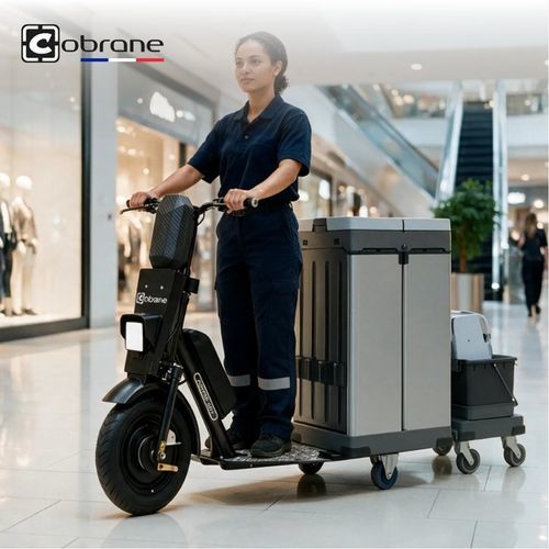 Scooter eléctrico de manipulación - P1 - COBRANE DESIGN - de plataforma / para la industria limpia
