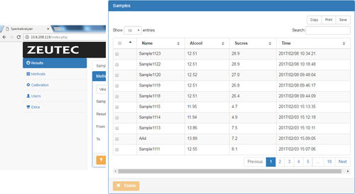 Software servidor - ZEUTEC Opto-Elektronik GmbH - de gestión / de calibración / de base de datos