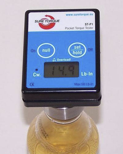 Medidor de par portátil - ST-P1 - Sure Torque Europe ltd - para tapones de botellas / digital / electrónico