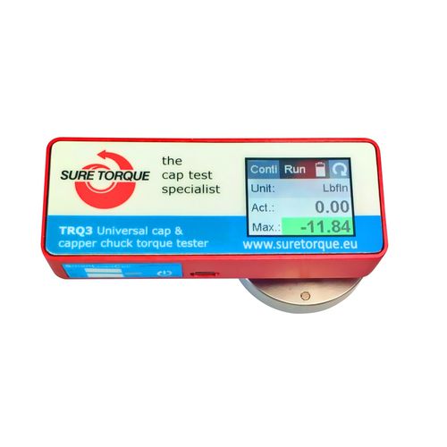 Medidor de par portátil - TRQ3 - Sure Torque Europe ltd - para tapón de botella / para calibración / para par de desenroscado