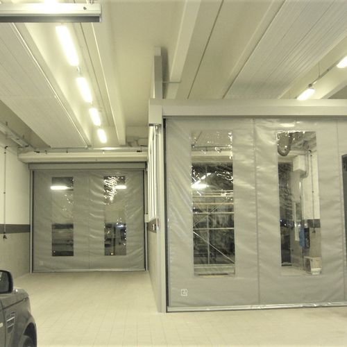 Puerta autorreparable - Zip Roll - Tecnoindustriale s.r.l. - enrollable / de tejido / para interior