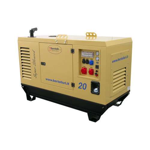 Grupo electrógeno diésel - Bertoli - refrigerado por agua / de emergencia / insonorizado