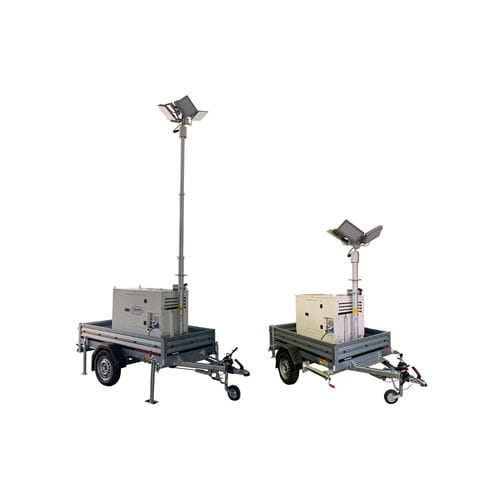 Torre de iluminación LED - 6FLP_6L - Bertoli - híbrida / alimentada por batería / con motor térmico