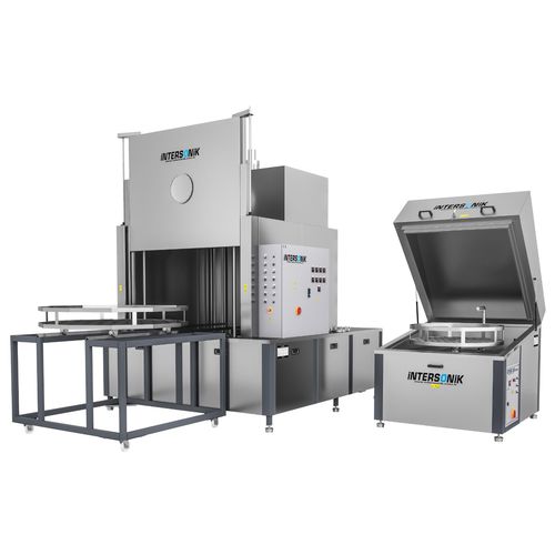 Máquina de lavado por aspersión - S-JET series - INTERSONIK PARTS WASHING MACHINE CORP - de pieza / con secador / con bandeja rotativa