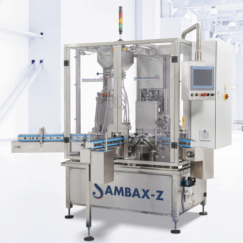 Máquina de embalaje automática - SAMBAX-Z - Shemesh Automation Ltd - compacta / de líquidos / para el sector médico