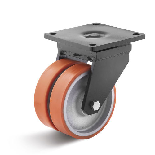 Ruedecilla giratoria - L-HD-PUZG-200-K-3 - TORWEGGE GmbH & Co. KG . - con platino giratorio / para carga pesada / doble