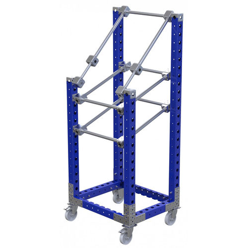 Carro de manipulación - Q-100-0153  - FlexQube - de metal / portaherramientas / con ruedas giratorias