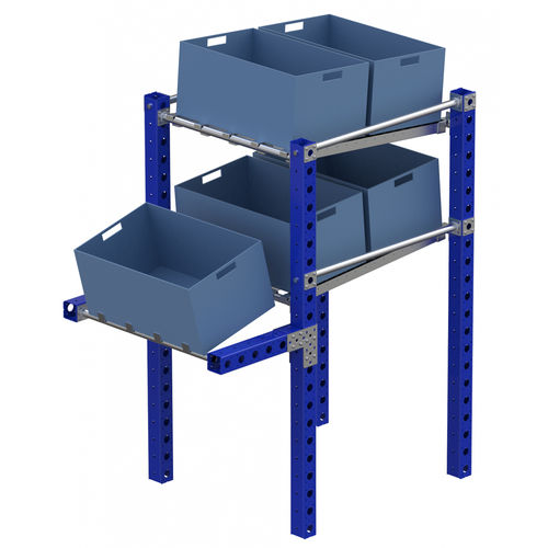 Sistema de estanterías para depósito de almacenamiento - Q-100-0041  - FlexQube - modular / ajustable / para cajas